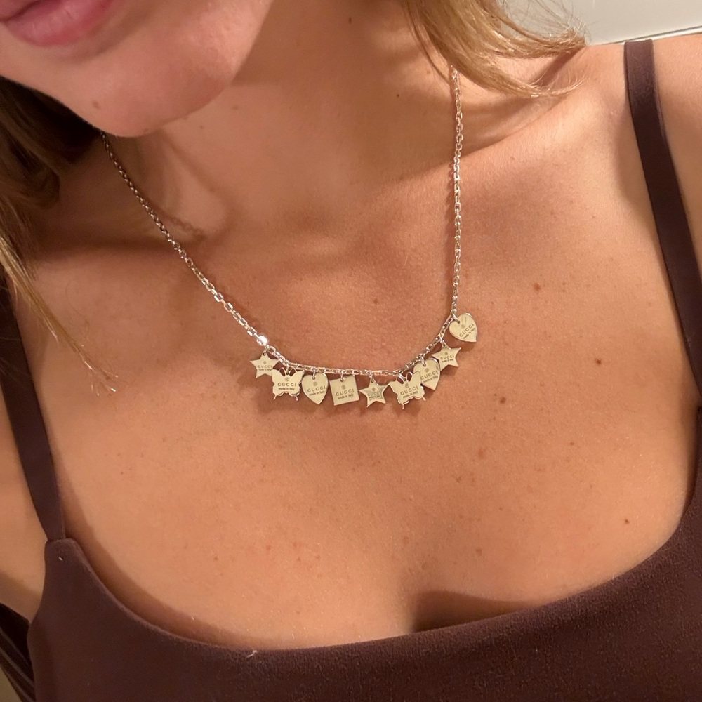 Gucci Silver .925 Multi Charm Necklace